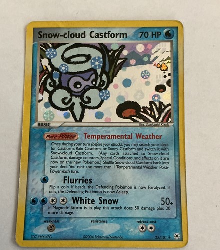 Snow-cloud Castform 25/101 EX Hidden Legends Reverse Holo