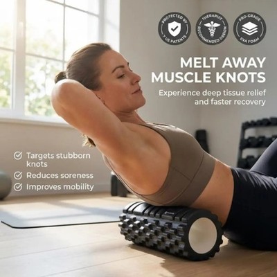 Foam Fitness Roller for Deep Tissue Massage Grid Muscle Trigger Point Muscles