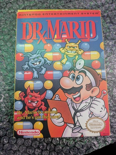 Dr. Mario (Nintendo NES, 1990) - COMPLETE / CIB / BOX / MANUAL *AUTHENTIC