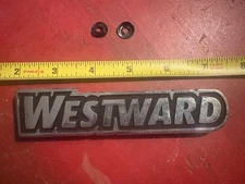 WESTWARD EMBLEM Chrome & Black TOOLBOX BADGE - Metal, CLEAN & SHINY