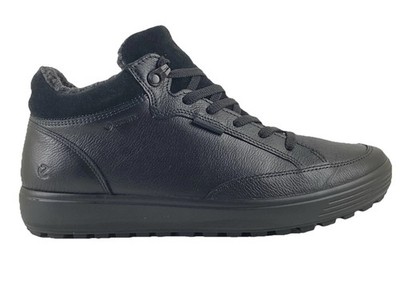 Ecco Soft 7 Tred Damen Stiefel UK 8-8,5 EU 42 schwarz Leder Gore-Tex Fleece gefüttert