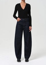 BNWT AGOLDE  LUNA  High-Rise Curved Pierced Jeans Rinse Color Size 26 Baggy