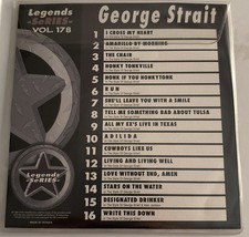 George Straight LEGENDS SERIES VOL-178 KARAOKE CD G IN PLASTIC w/PRINT