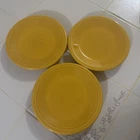Lot of 3 VTG Fiesta Homer Laughlin Lunch/Salad/Plates~Yellow/Sunflower~7 1/4 in