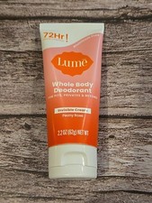 LUME WHOLE BODY DEODORANT 2.2 Oz Peony Rose Scented New-Sealed 180 
