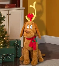Dr. Seuss 4-Ft The Grinch Max The Dog Christmas Musical Animatronic 4 Foot Feet