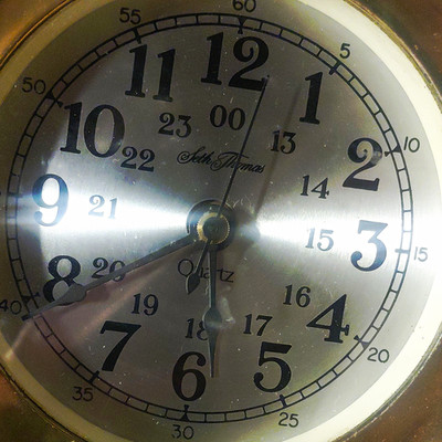 Vintage Seth Thomas Brass Corsair E537-000 Brass Ship Clock