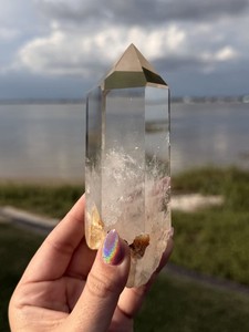 Clear Quartz Crystal Point Tower Specimen with Inclusions