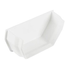 FLOPLAST 114mm Square Gutter Internal Stop End - White - FREE Next-Day Delivery
