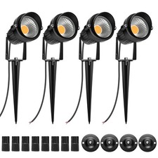 5W Landscape Lights, Warm White 3000K-3500K, Waterproof DC 12V COB Outdoor Wa...