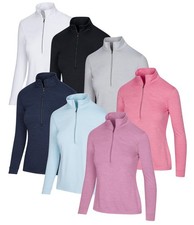 Greg Norman Womens Utility 1/2 Zip Mock Pullover G2S22K073 - New