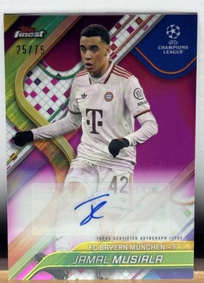 2024-25 Topps Finest UCC Jamal Musiala Auto /75 Bayern Munich BA