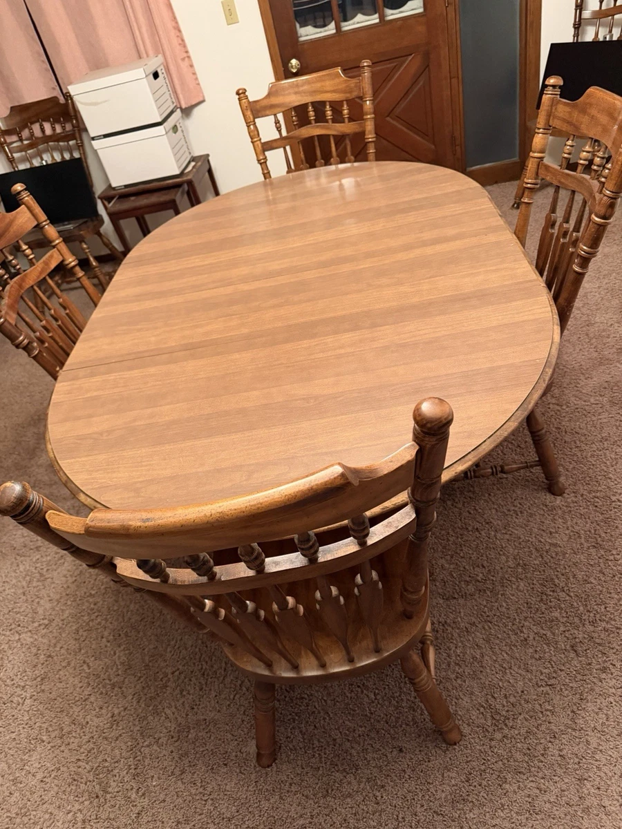 Vintage Wood Dining Table In Dining Furniture Sets for sale | eBay