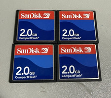 Lot of 4 Genuine SanDisk CF 2GB CompactFlash Free S H