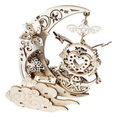 Wooden 3D Puzzle for Adults Mechanical Music Box Model Kits Wood DIY Crafts K...