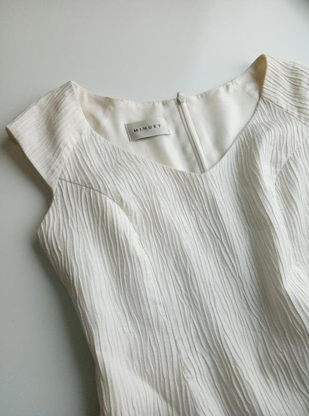 Women Mini Boden Dress White Polyester 40 / L / 48