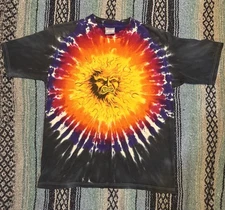 Vintage All Sport Tie Dye Angry Sun T Shirt Size Men’s Large L 90s Hippie USA