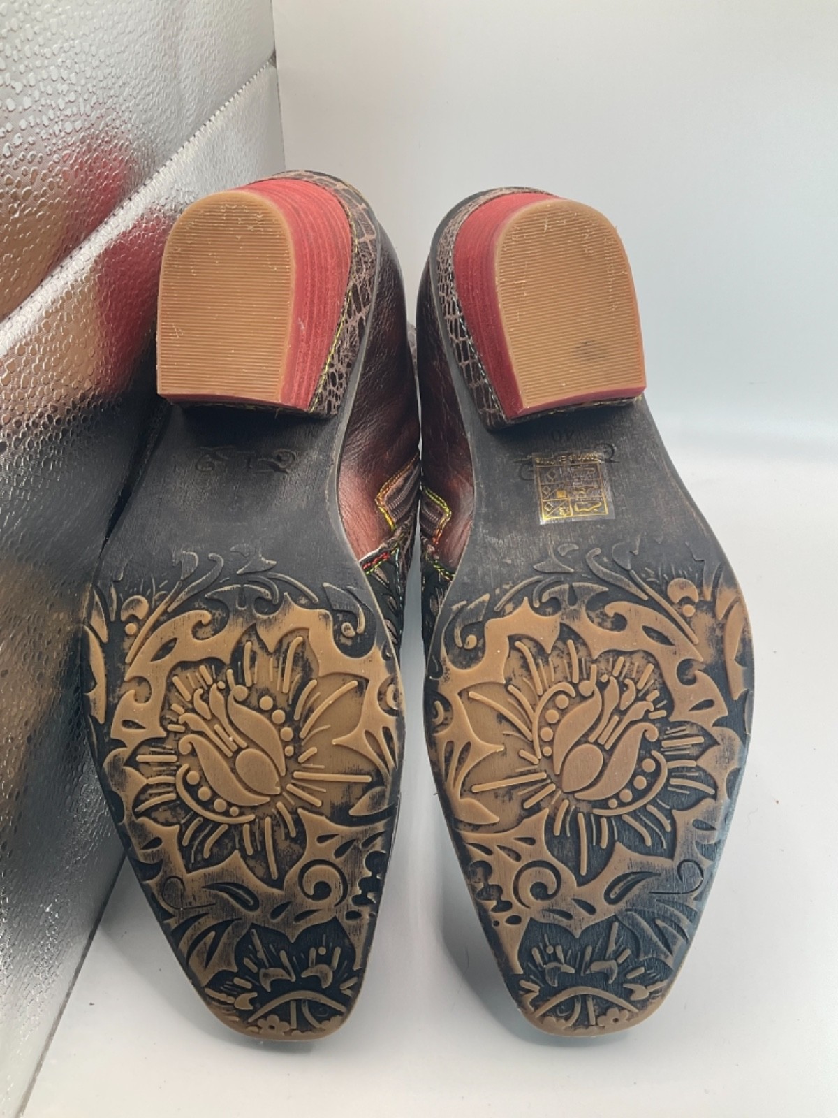 L'Artiste Spring Step Patchwork Snake Print Leath… - image 5