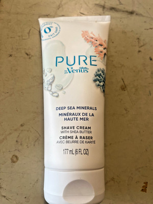 NEW-1-Pure by Gillette Venus Deep Sea Minerals Shave Cream 6 Fl. Oz-177mL