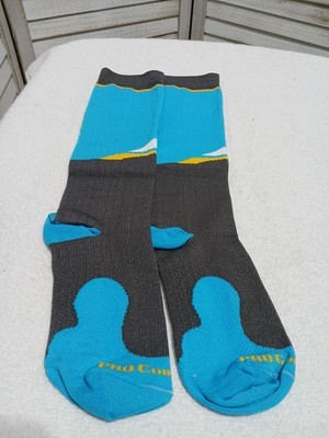 Pro Compression PC Performance Unisex Socks Size Small Medium Blue Grey White 