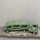 Vintage 1960s Tonka Pressed Metal Toy Car Carrier, "Tonka Motor Transport" Green