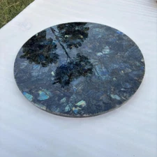 Labradorite Stone Coffee Round Table Top, Office Center Decors Table Top Decor