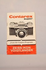 Zeiss Ikon Contarex Super Instruction Manual, Original, Not a Copy c1967
