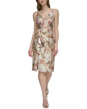 Nwt- Eliza J Printed Foil Knit Cocktail Dress- Size 12