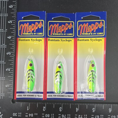 3- Mepps Bantam Syclops Spoons - 1/8 oz. 