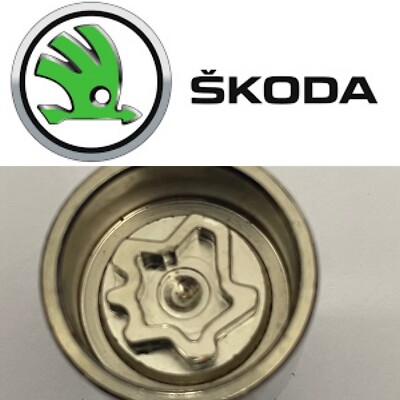 SKODA VERRIEGELUNGSRADMUTTER SCHRAUBENSCHLÜSSEL HAUPTSCHLÜSSELENTFERNER - BUCHSTABE H 768 Code