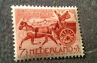 Antique Stamp Nederland 7.5 Horse Buggy Dag Van Den 1943 box194