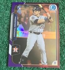 PRESTON TUCKER - 002/250 - 2015 BOWMAN CHROME - PURPLE PARALLEL ROOKIE CARD #184