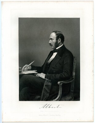 ALBERT, Prince Consort/Husband of Queen Victoria of England/Steel Engraving 9524