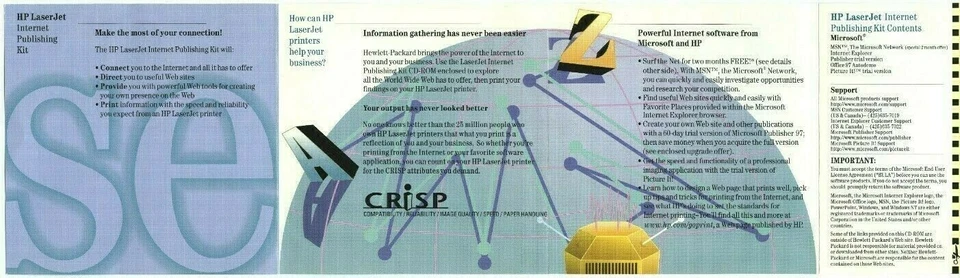 Vintage HP LaserJet Internet Publishing Kit CD Includes Microsoft Software 1998 - Image 2 of 3