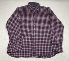 Hart Schaffner Marx Shirt Mens XL Multicolor Plaid Button Down Long Sleeve