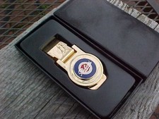 Packard Hex Script Gold Chrome Money Clip Gift Boxed NOS Classy Ol Skool Unique