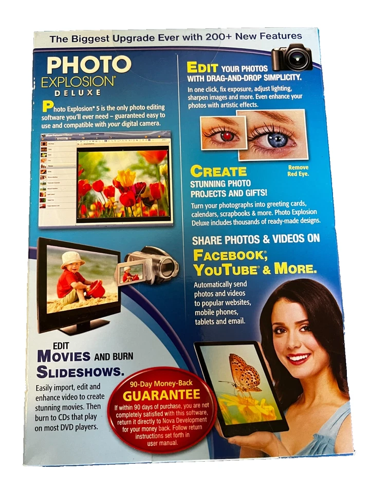 PHOTO EXPLOSION DELUXE VERSION 5 WINDOWS XP7 8 or 10 PHOTO EDITING SOFTWARE NEW - Image 3 of 4