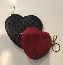 New Black  Red Heart Pouches Keychain Valentine  s Day Set Of 2
