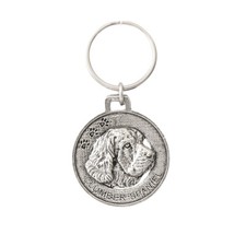Creative Pewter Designs Clumber Spaniel Dog Pewter KeyChain, Key Fob, D056KC