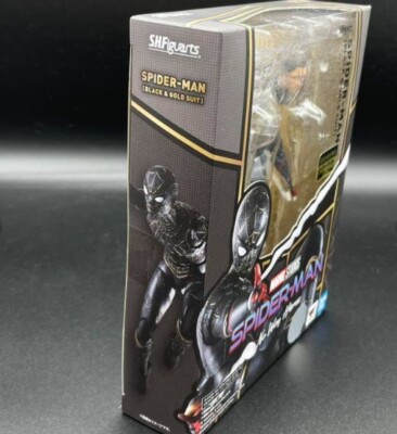 Bandai Spider Man Black & Gold Suit 15cm Action Figure