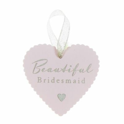 Amore Herzanhänger ''Brautjungfer'' Hochzeit Gastgeschenk Tischgedeck Geschenk