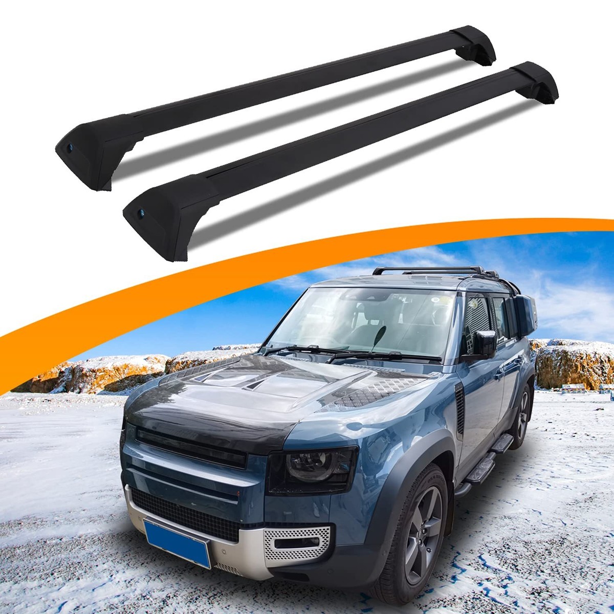 Set van 9 aangepaste voor- en achterbumpers voor Land Rover Defender 110 90 130 2020 2021 2022 2023 2024 2025 zwart glanzend