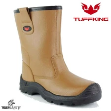 Tuffking 9049 Glacier + S1P SRA Tan Fur Lined Steel Toe Cap Safety Rigger Boots