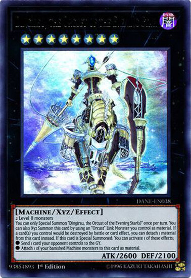 DANE-EN038 Dingirsu, the Orcust of the Evening Star Ultra Rare 1st Edition Mint YuGiOh Card DANE-EN038 Dingirsu, the Orcust of the Evening Star Ultra Rare 1st Edition Mint YuGiOh Card