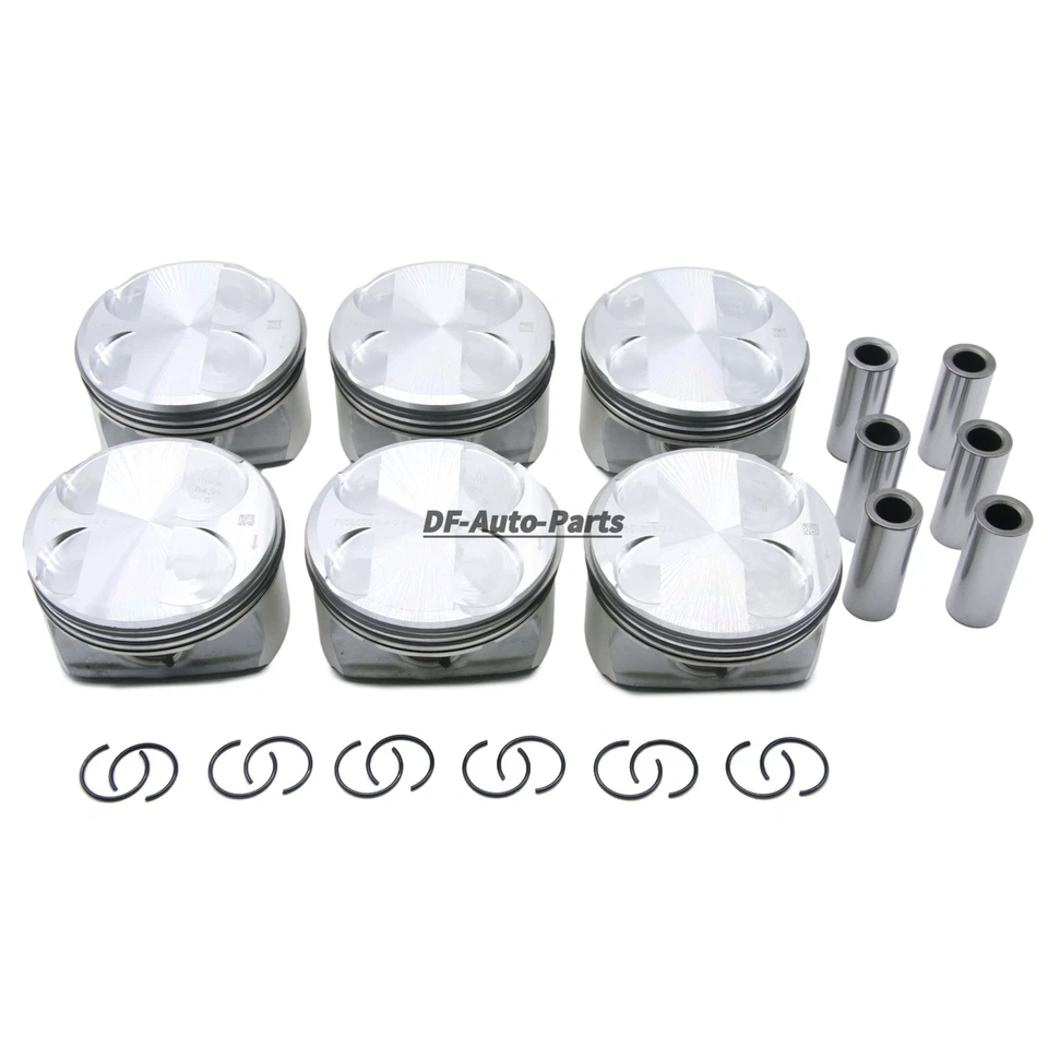Pistons & Rings Set 10.7:1 For BMW E90 E60 E83 128i 328i 528i X1 N52 3.0L - Image 2 of 4