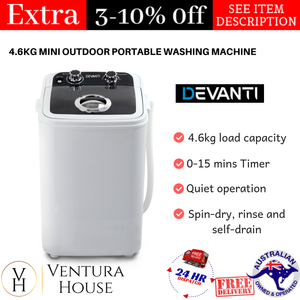 devanti 4.6 kg mini portable washing machine