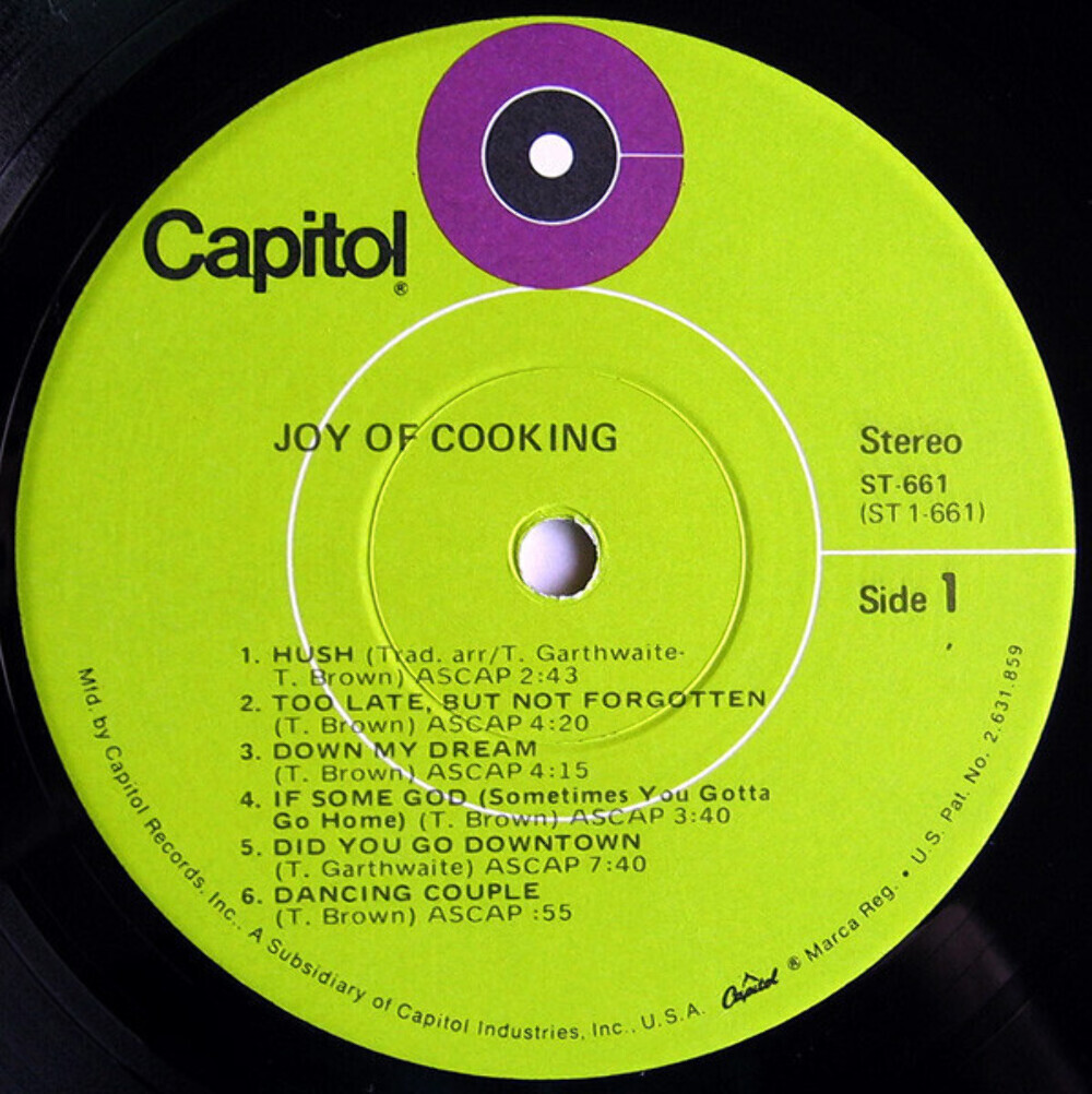 Joy Of Cooking - Joy Of Cooking - Capitol Records - ST-661 - LP