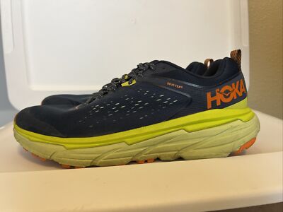 Hoka One One Challenger ATR 6 GTX Mens 12D Shoes Blue Yellow Gore Tex Running | eBay