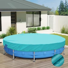 Waterproof Round Winter Pool Cover Above Ground Swimming Safety Cover Turquoise