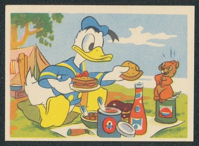 1950s FOSKA WALT DISNEY DONALD DUCK & HIS FRIENDS DANISH CARD #101 EX